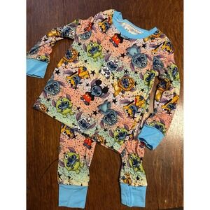 Weiwei Bamboo Viscose Stitch Cosplay Pajama Set 2T Mickey Mike Olaf Simba Pluto